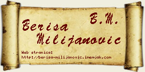 Beriša Milijanović vizit kartica